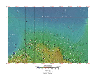 MOLA map of Amenthes Quadrant